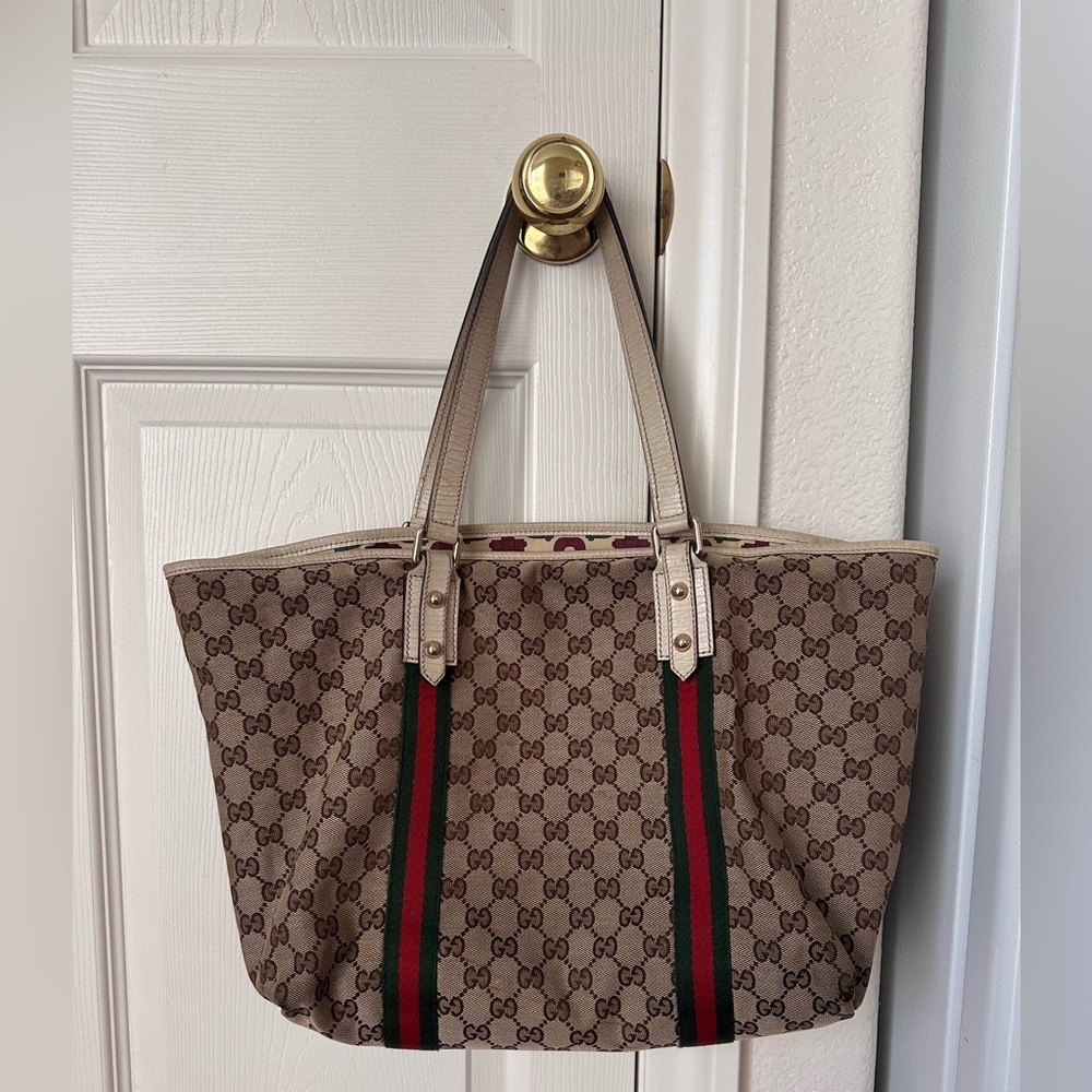 Gucci Cherry line Open Tote Bag - Picture 2 of 16